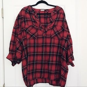 Free People Plaid Top